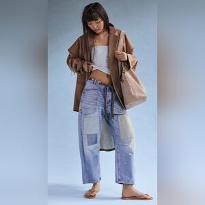 WE THE FREE PEOPLE MOXIE LOW SLUNG ON BARREL JEANS